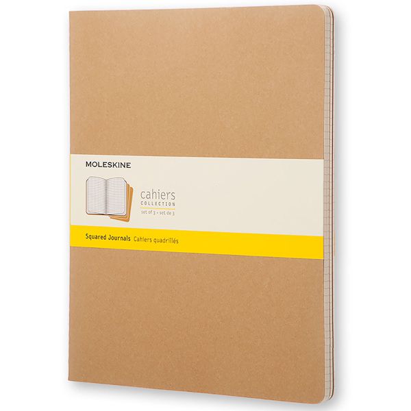 MOLESKINE（モレスキン） カイエ XXラージサイズ QP432 5180155 スクエアードノート クラフト 3冊セット