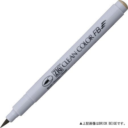 呉竹 毛筆ペン ZIG クリーンカラー FB FB-6000T/12VB ブライトカラー12色セット