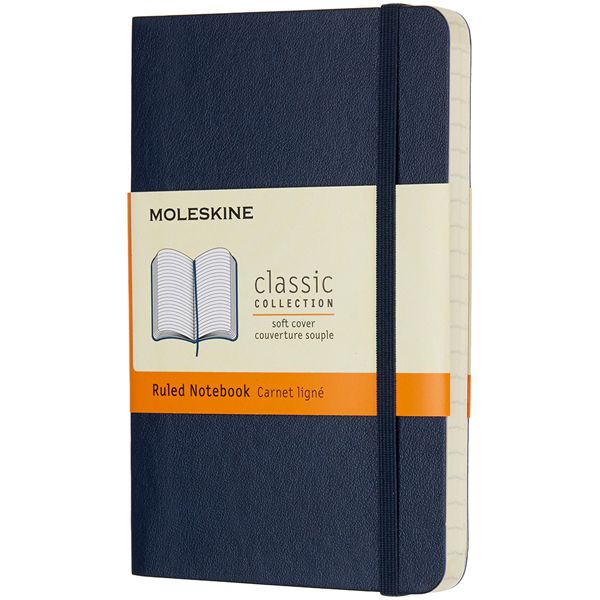 MOLESKINE（モレスキン） ポケットサイズ ソフトカバー カラーノートブック ルールド＜横罫＞ QP611B20 5180160 サファイアブルー