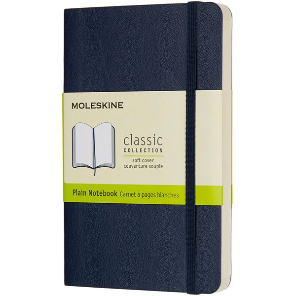 MOLESKINE（モレスキン） ポケットサイズ ソフトカバー カラーノートブック プレーン＜無地＞ QP613B20 5180165 サファイアブルー