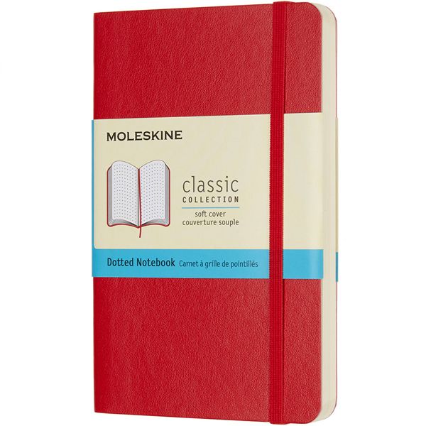 MOLESKINE（モレスキン） ポケットサイズ ソフトカバー カラーノートブック ドット＜ドット方眼＞ QP614F2 5180169 スカーレットレッド