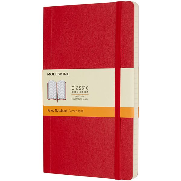 MOLESKINE（モレスキン） ラージサイズ ソフトカバー カラーノートブック ルールド＜横罫＞ QP616F2 5180172 スカーレットレッド