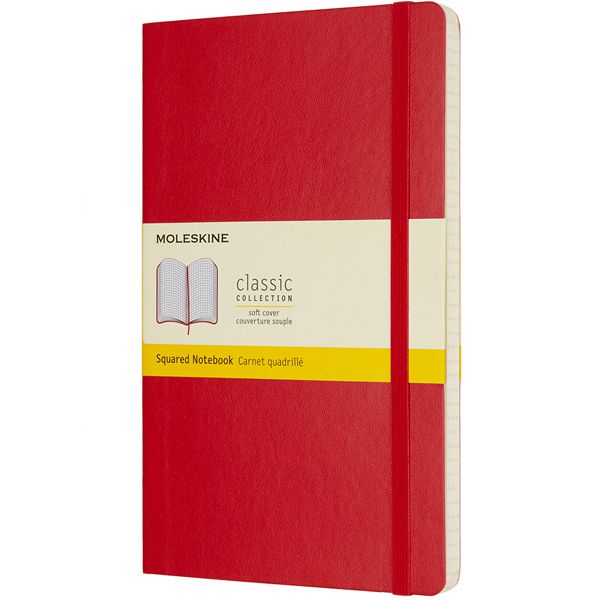 MOLESKINE（モレスキン） ラージサイズ ソフトカバー カラーノートブック スクエアード＜方眼＞ QP617F2 5180174 スカーレットレッド