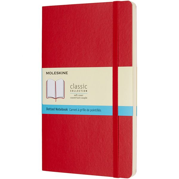 MOLESKINE（モレスキン） ラージサイズ ソフトカバー カラーノートブック ドット＜ドット方眼＞ QP619F2 5180180 スカーレットレッド