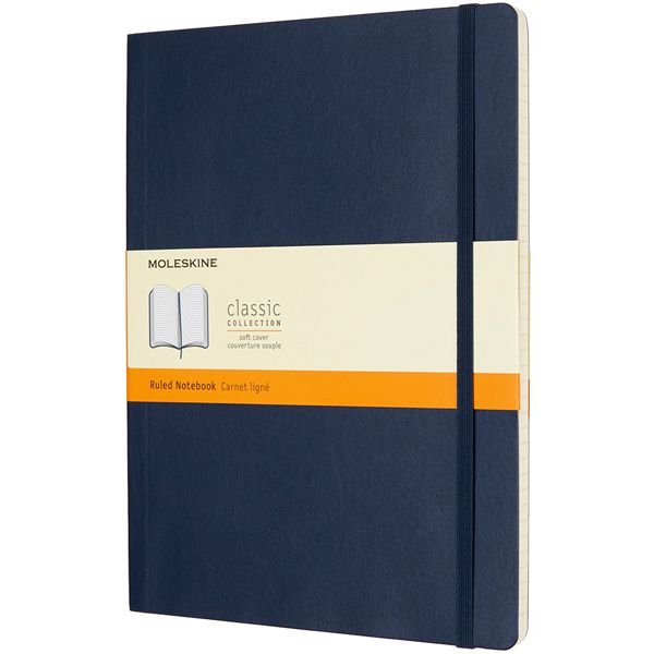 MOLESKINE（モレスキン） Xラージサイズ ソフトカバー カラーノートブック ルールド＜横罫＞ QP621B20 サファイアブルー 5180182