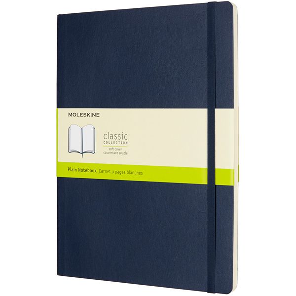 MOLESKINE（モレスキン） Xラージサイズ ソフトカバー カラーノートブック プレーン＜無地＞ QP623B20 5180187 サファイアブルー