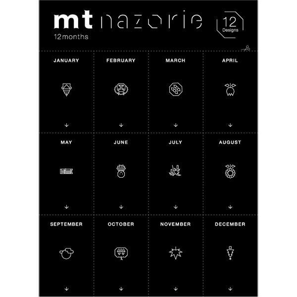 mt（マスキングテープ） MTNZP01 ナゾリエ専用フィルム 12months 1枚入【お絵かき用プロジェクター別売】