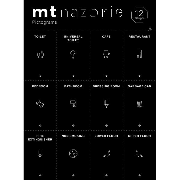 mt（マスキングテープ） MTNZP04 ナゾリエ専用フィルム Pictograms 1枚入【お絵かき用プロジェクター別売】