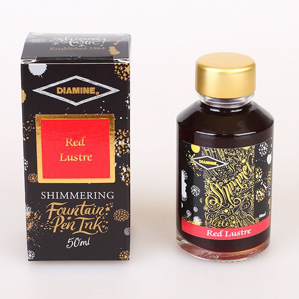 DIAMINE（ダイアミン） ボトルインク シマーリングインク 50ml No.603 レッドラスター/Red lustre