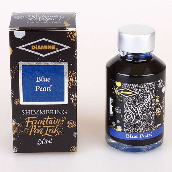 DIAMINE（ダイアミン） ボトルインク シマーリングインク 50ml No.604 ブルーパール/Blue pearl