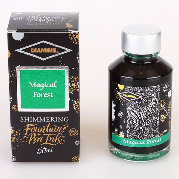 DIAMINE（ダイアミン） ボトルインク シマーリングインク 50ml No.609 マジカルフォレスト/Magical forest