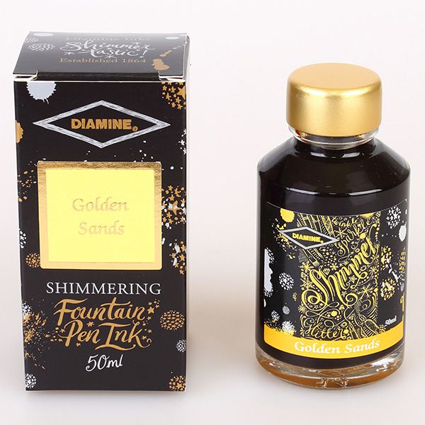 DIAMINE（ダイアミン） ボトルインク シマーリングインク 50ml No.610 ゴールデンサンズ/Golden sands