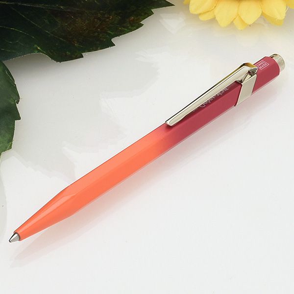 CARAN D'ACHE（カランダッシュ）ボールペン 限定品 849 トロピカル NF0849-217 カーマインレッド/タンジェリンオレンジ