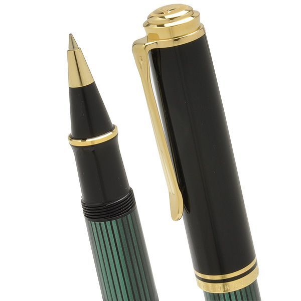 Pelikan（ペリカン）ローラーボール スーベレーン R800 グリーンストライプ 【ローラーボール替芯サービス特典付き！】