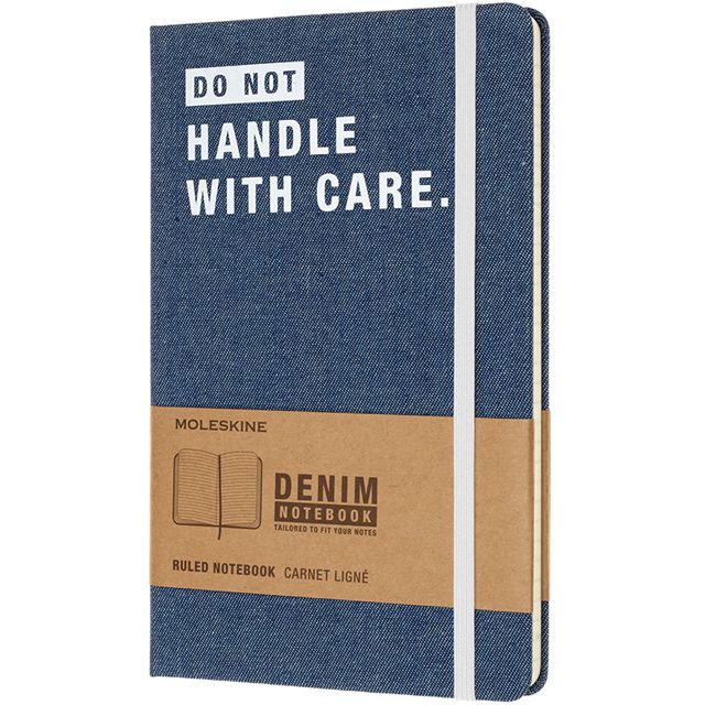 MOLESKINE（モレスキン） ノートブック 限定版 デニム LCDNQP060D 5180294 ラージサイズ DON'T HANDLE 横罫