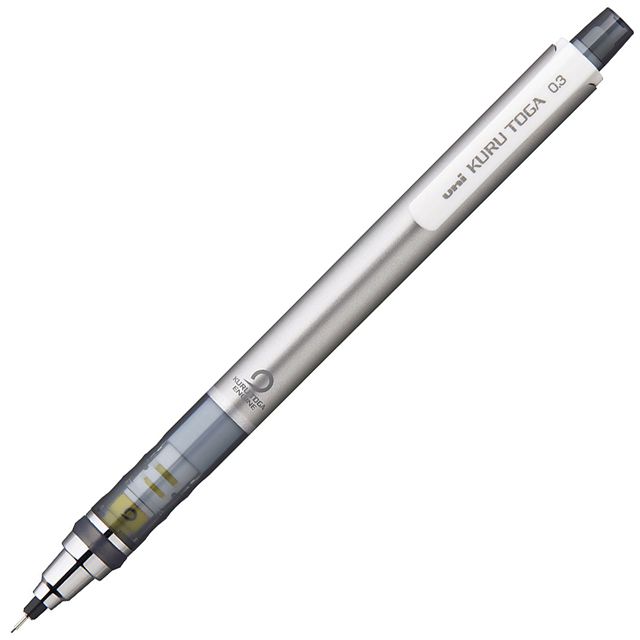 三菱鉛筆 ペンシル 0.3mm KURU TOGA クルトガ スタンダードモデル M3-450 1P シルバー