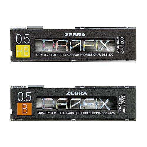 ゼブラ ドラフィックス DS5-200 ペンシル芯 0.5mm 黒/40本入り