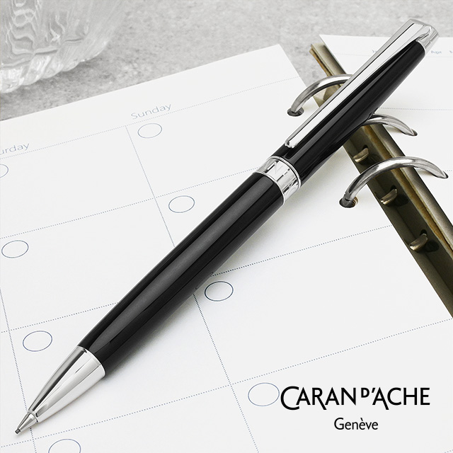 CARAN D'ACHE（カランダッシュ）ペンシル 0.7mm レマン スリム コレクション エボニー ブラック 4761-782