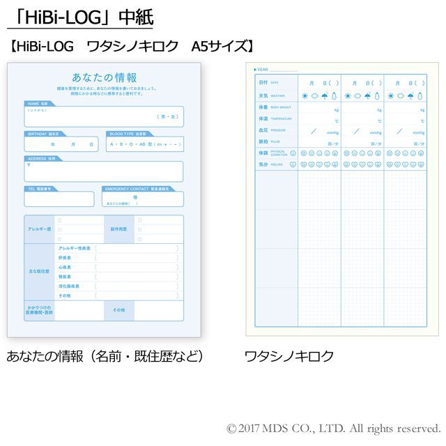 MDS（エムディーエス） Vitamin S HiBi-LOG ヒビログ ワタシノキロク 37-103 イエロー