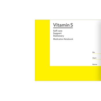エムディーエス 通帳サイズ Vitamin S お薬手帳 37-001 イエロー
