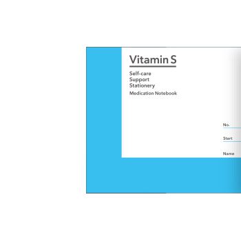 エムディーエス 通帳サイズ Vitamin S お薬手帳 37-003 ブルー