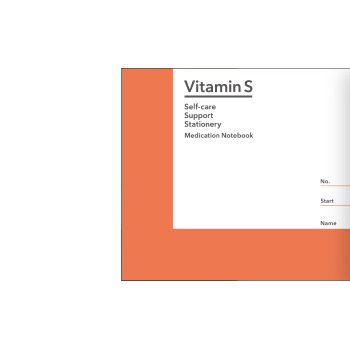 エムディーエス 通帳サイズ Vitamin S お薬手帳 37-005 レッド