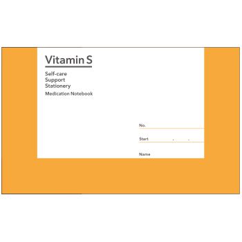 エムディーエス 通帳サイズ Vitamin S お薬手帳 37-006 オレンジ
