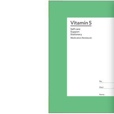 エムディーエス A6サイズ Vitamin S お薬手帳 37-008 パステルグリーン