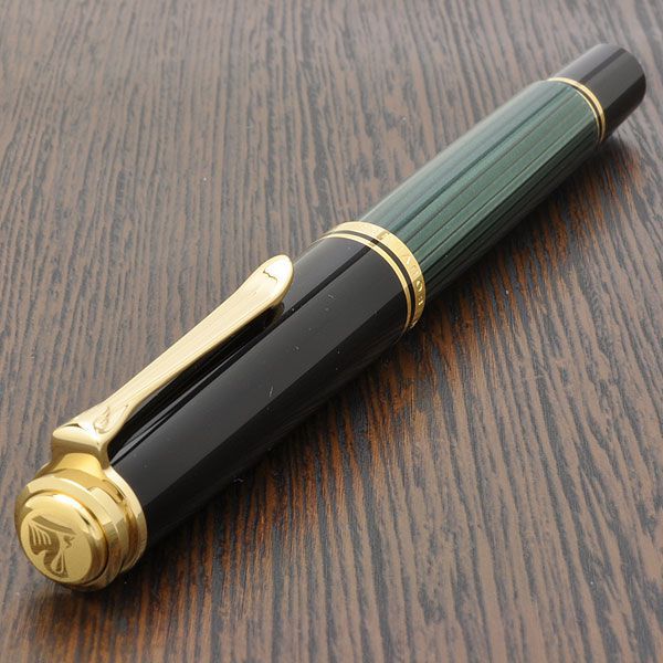 Pelikan（ペリカン）ローラーボール スーベレーン R600 グリーンストライプ 【ローラーボール替芯サービス特典付き！】