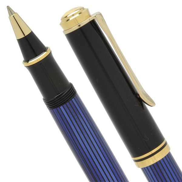 Pelikan（ペリカン）ローラーボール スーベレーン R600 ブルーストライプ 【ローラーボール替芯サービス特典付き！】