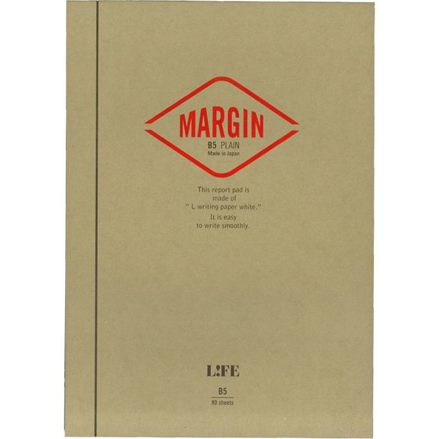 LIFE（ライフ） 単品 マージンレポート 無地 B5 R761