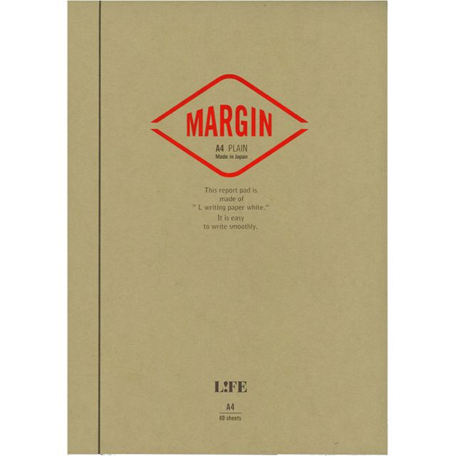 LIFE（ライフ） マージンレポート 無地 A4 R751-5SET 5冊セット