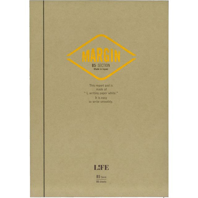 LIFE（ライフ） マージンレポート 5mm方眼 B5 R760-5SET 5冊セット
