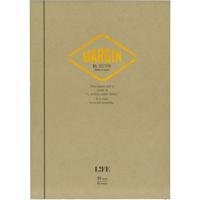 LIFE（ライフ） マージンレポート 5mm方眼 B5 R760-5SET 5冊セット