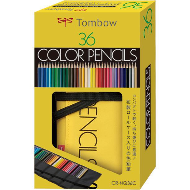 TOMBOW（トンボ鉛筆） 色鉛筆 ロールケース入り色鉛筆NQ CR-NQ36C 丸軸 36色セット