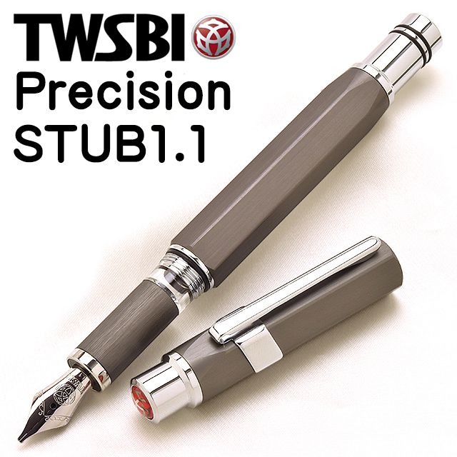 TWSBI（ツイスビー） 万年筆 PRECISION PM7446240 ガンメタル スタブ