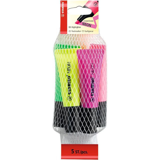 STABILO（スタビロ） 蛍光ペン ネオン 72-5-2-5 5色セット