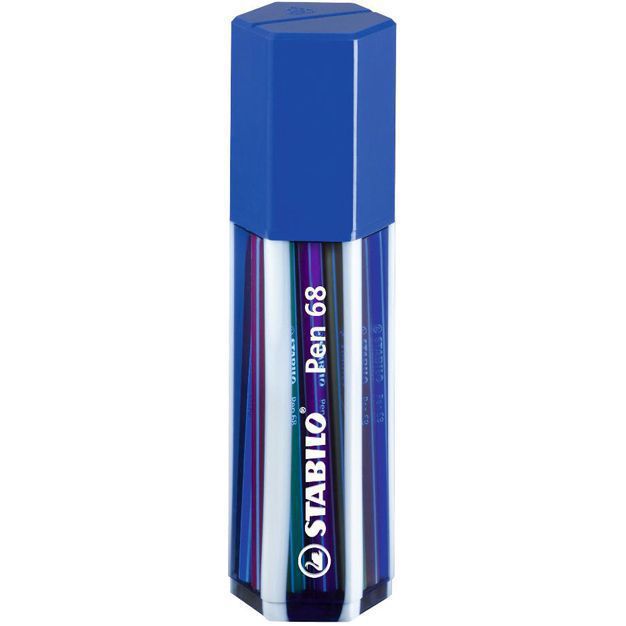 スタビロ ファイバーチップペン ペン68 6820-1_GL ビッグペンボックス 20色セット ブルー