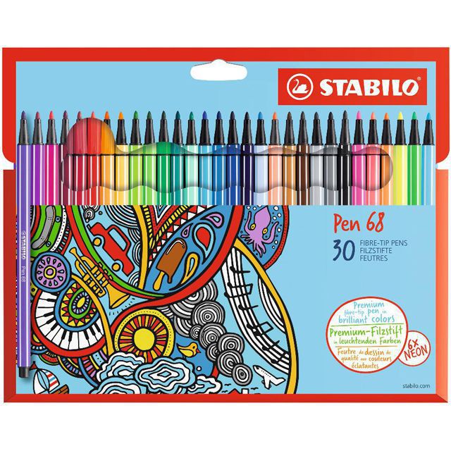 スタビロ ファイバーチップペン ペン68 6830-7 30色セット