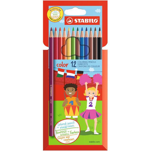 STABILO（スタビロ） 色鉛筆 カラー 1912-77-11 12色セット ケース入り
