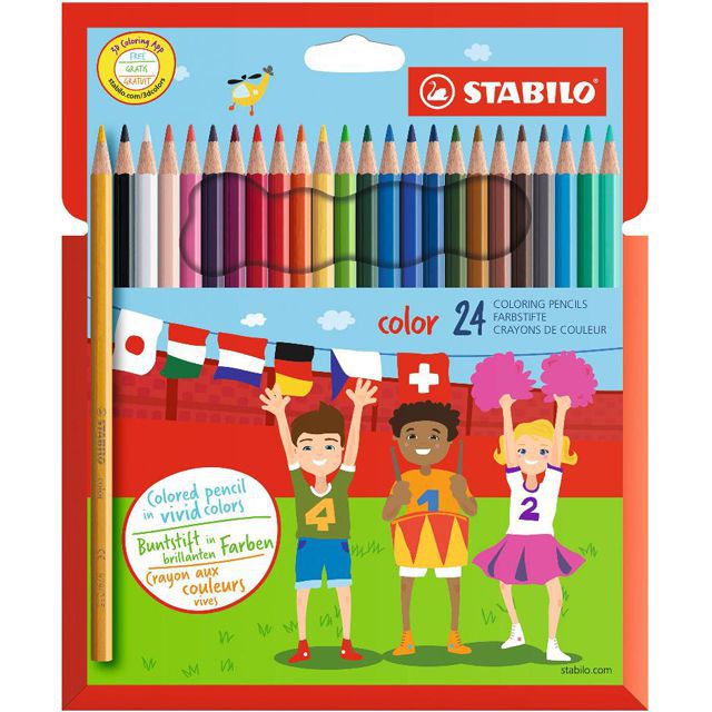 STABILO（スタビロ） 色鉛筆 カラー 1924-77-11 24色セット ケース入り