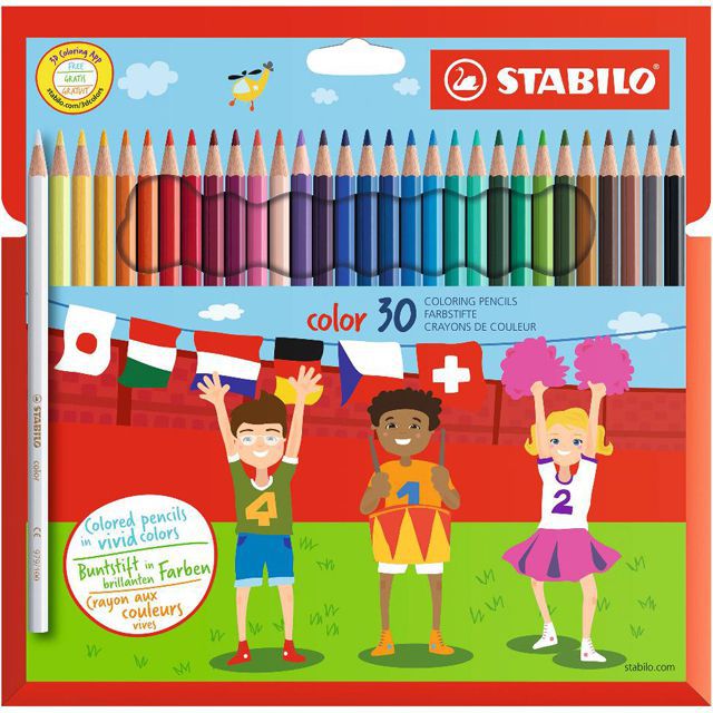 STABILO（スタビロ） 色鉛筆 カラー 1930-77-11 30色セット ケース入り