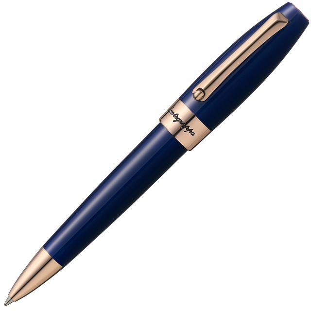 Montegrappa（モンテグラッパ） ボールペン フォーチュナ ISFORBRD ブルー 18Kローズゴールドコーティング