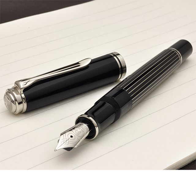 Pelikan（ペリカン）万年筆 特別生産品 創業180周年モデル スーベレーン815 M815 メタルストライプ