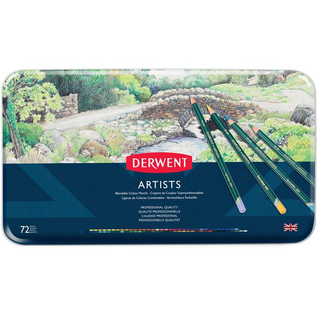 DERWENT（ダーウェント） 色鉛筆 アーチスト 32097 72色セット メタルケース