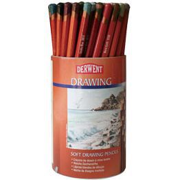DERWENTART（ダーウェント） 色鉛筆 ドローイングペンシル 72色セット(24色各3本入り) ラウンドタブ 34350