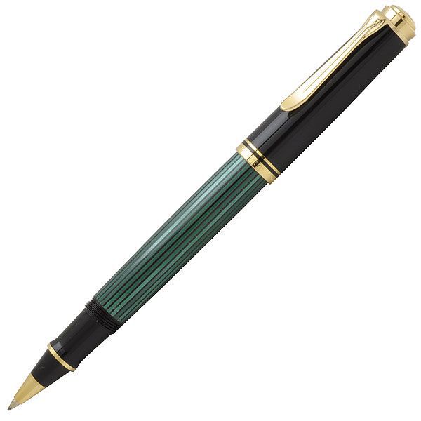 Pelikan（ペリカン）ローラーボール スーベレーン R400 グリーンストライプ