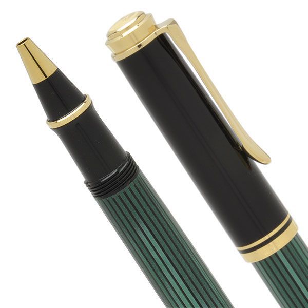 Pelikan（ペリカン）ローラーボール スーベレーン R400 グリーンストライプ