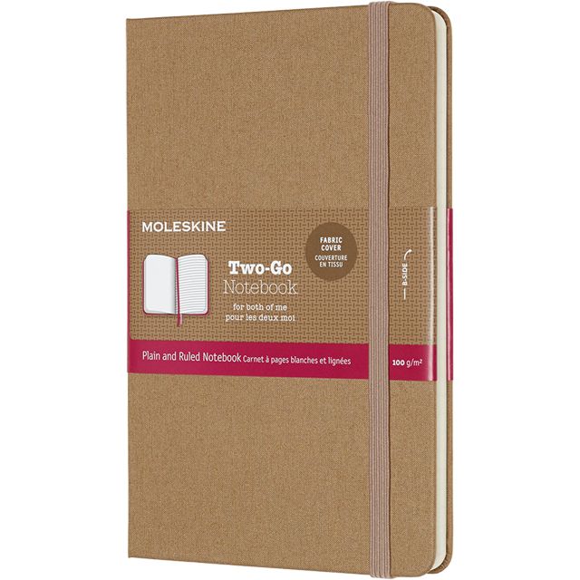 MOLESKINE（モレスキン） ノートブック Two-Go TWOGO31P18 5180955 ミディアムサイズ クラフトブラウン 無地 ＋ 横罫