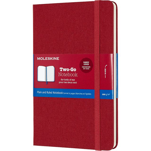 MOLESKINE（モレスキン） ノートブック Two-Go TWOGO31F4 5180953 ミディアムサイズ クランベリーレッド 無地 ＋ 横罫